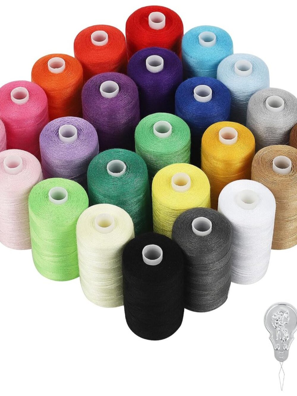 24 PCS Sewing Thread Kit, 24 Colors Sewing Machine Thread Spool
